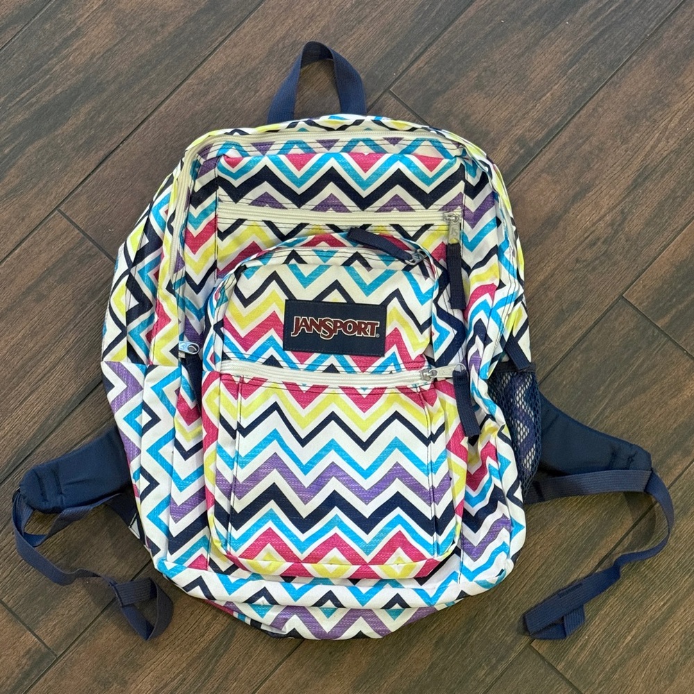 JanSport Multicolor Chevron Backpack